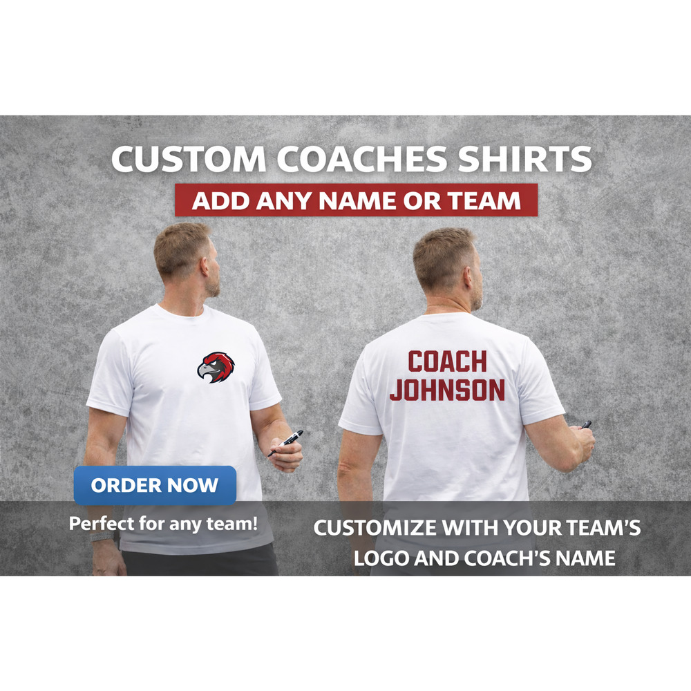 Adult Custom Coach Logo T-Shirt Adults Size XS-3X